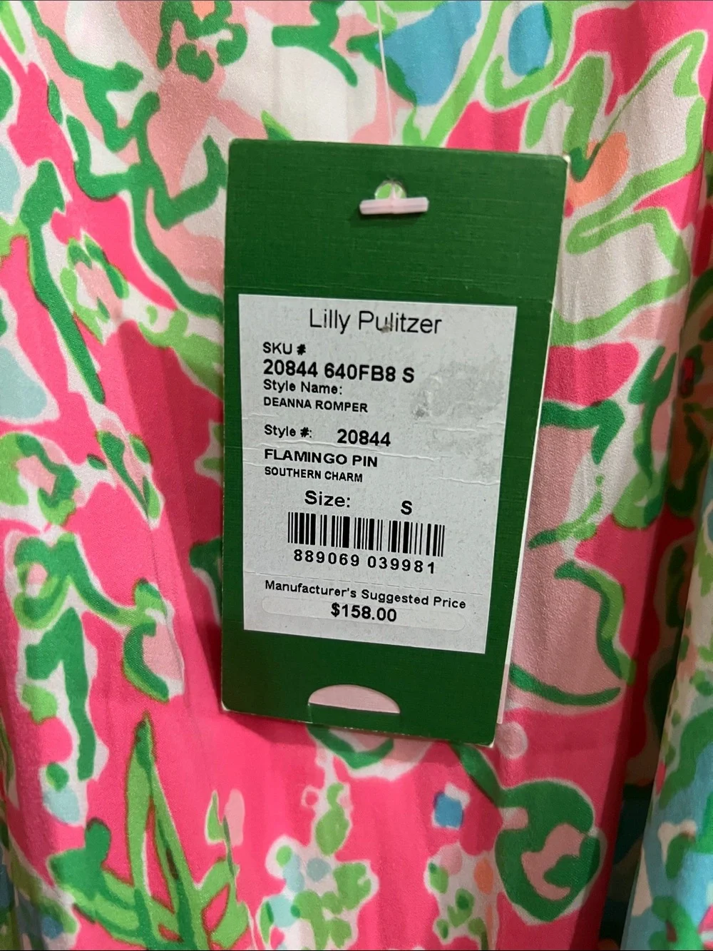 Lilly Pulitzer Pink Floral Spaghetti-Strap One-Piece